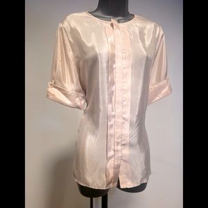 Rose Gold Satin Blouse by H&M Trend Studio